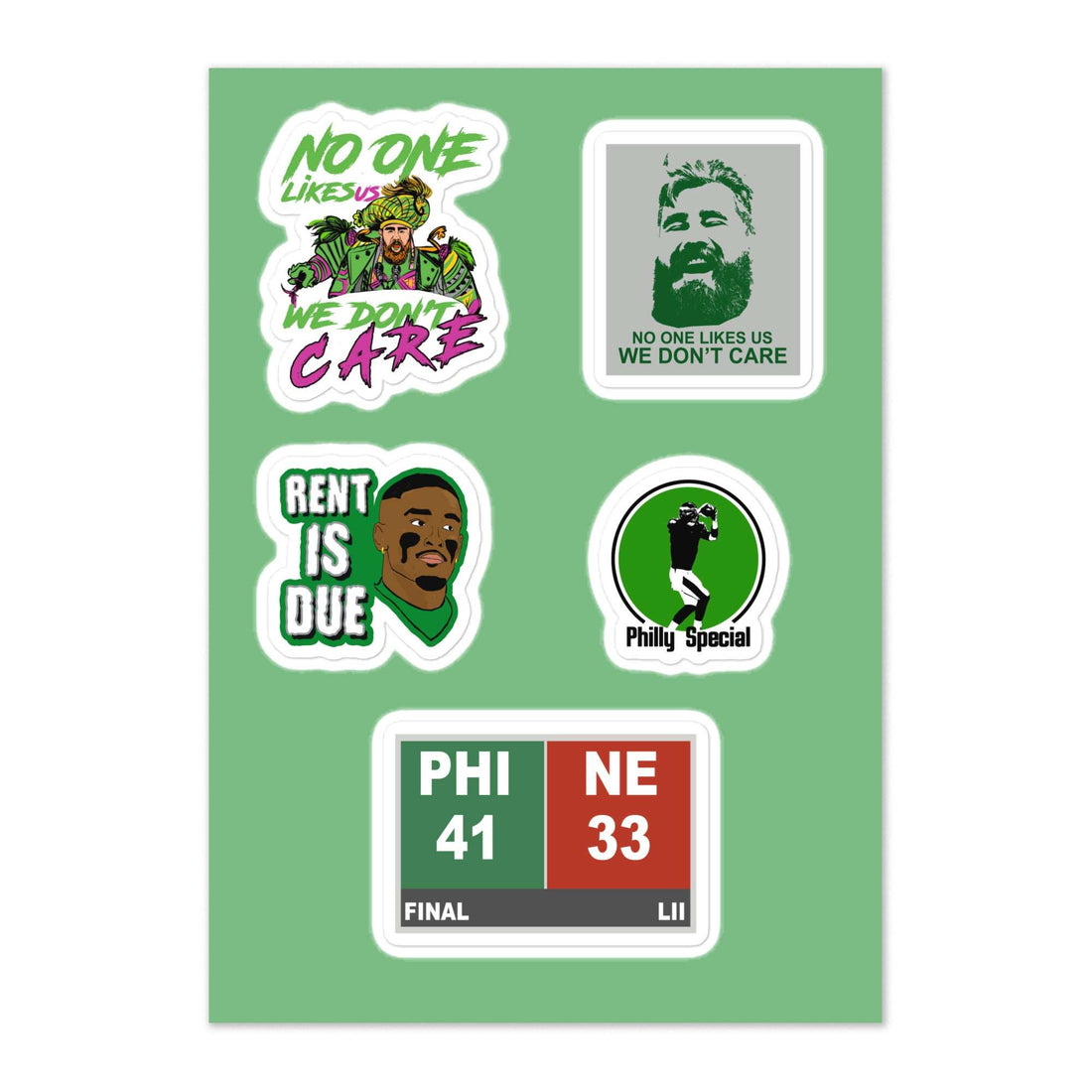 Philly Football Sticker Sheet
