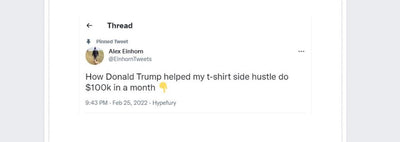 How Donald Trump Helped My T-Shirt Side Hustle do $100k in a Month