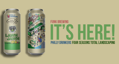 Four Seasons Total Landscaping, Philly Drinkers and Funk Brewing are releasing a ‘Lawn Jawn’ beer with an epic label of the infamous news conference