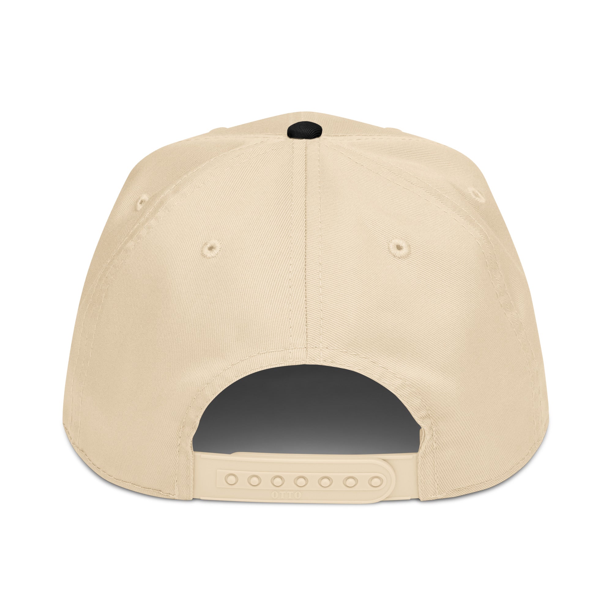 Retro King 5-Panel Cap in Natural and Black - back