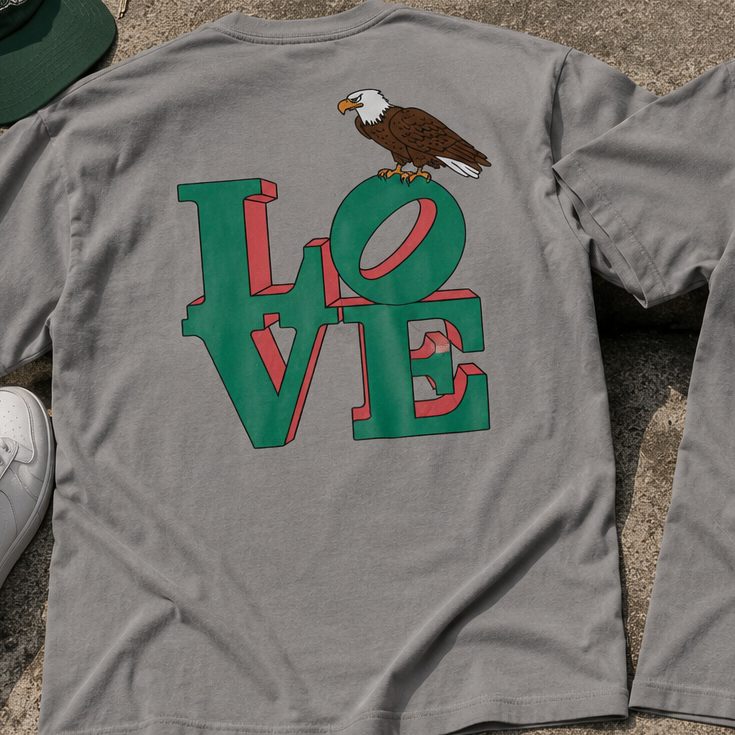 A gray t-shirt with &