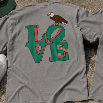 A gray t-shirt with &