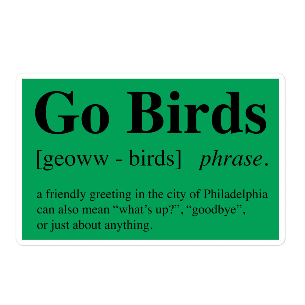 Go Birds Dictionary Sticker