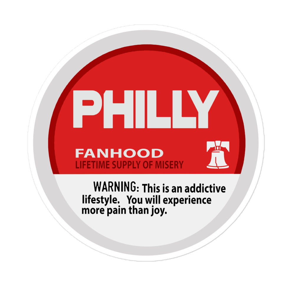 Philly Fanhood Red Sticker
