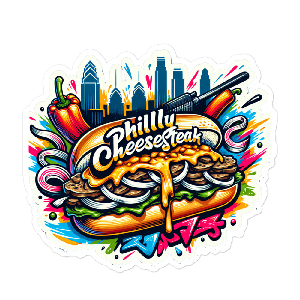 Graffiti Philly Cheesesteak Sticker