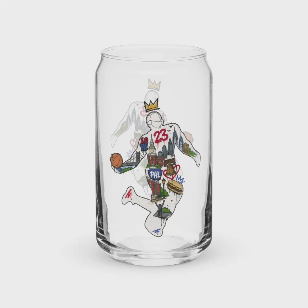 beer filling up philly king graffiti pint glass